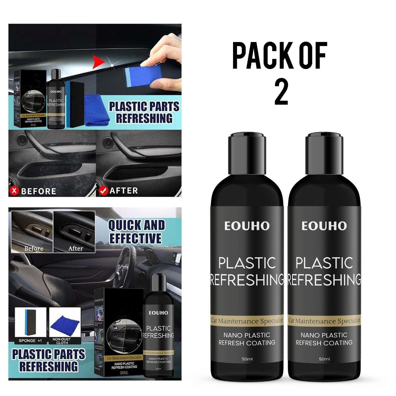 EOUHO Plastic Revitalizing Coating Agent(Pack Of 2)