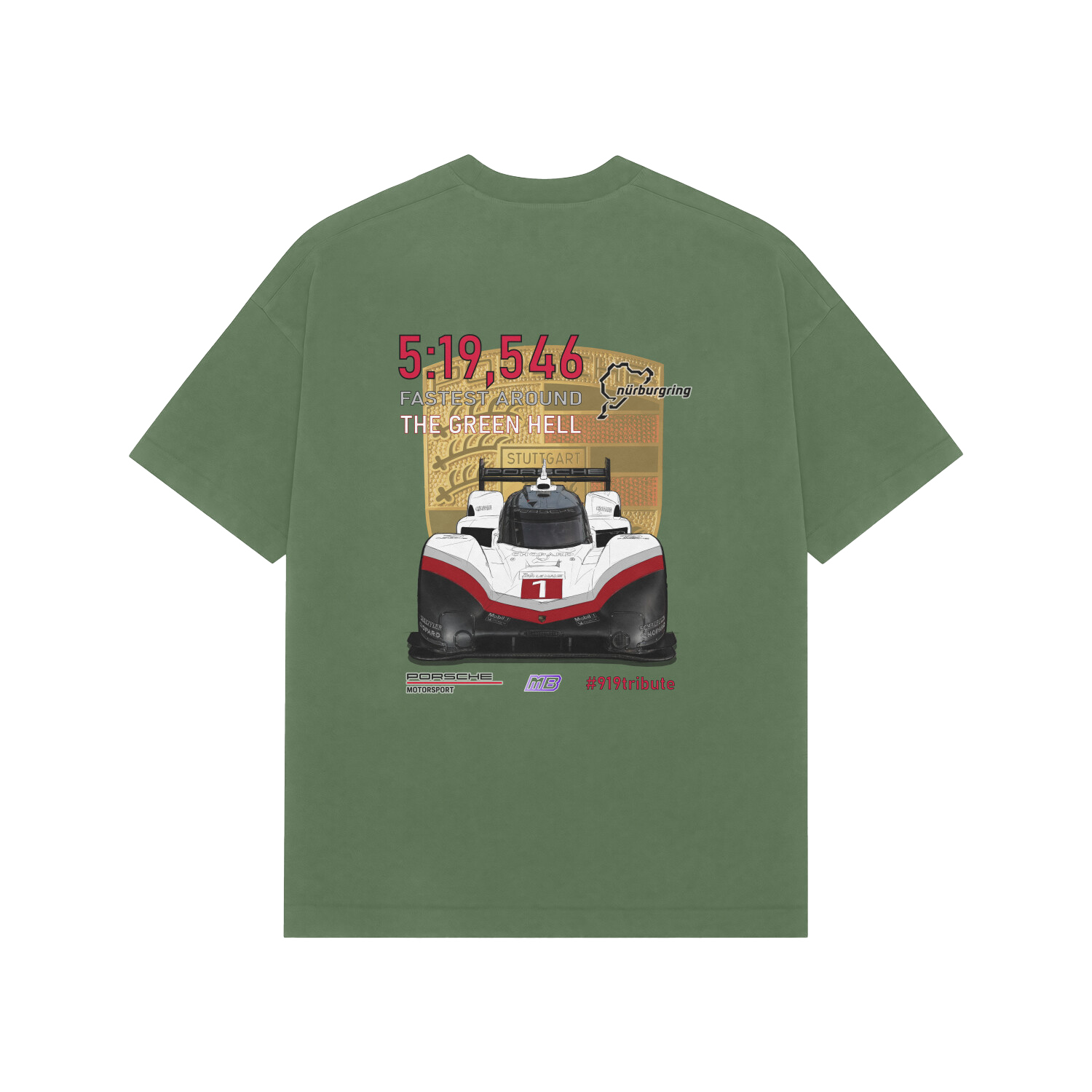 919 Hybrid Evo Nürburgring Record Oversized T-Shirt